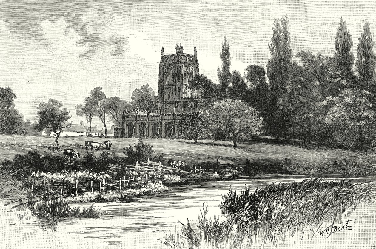 Fairford, a Colne felől (metszet) alkotó: English School