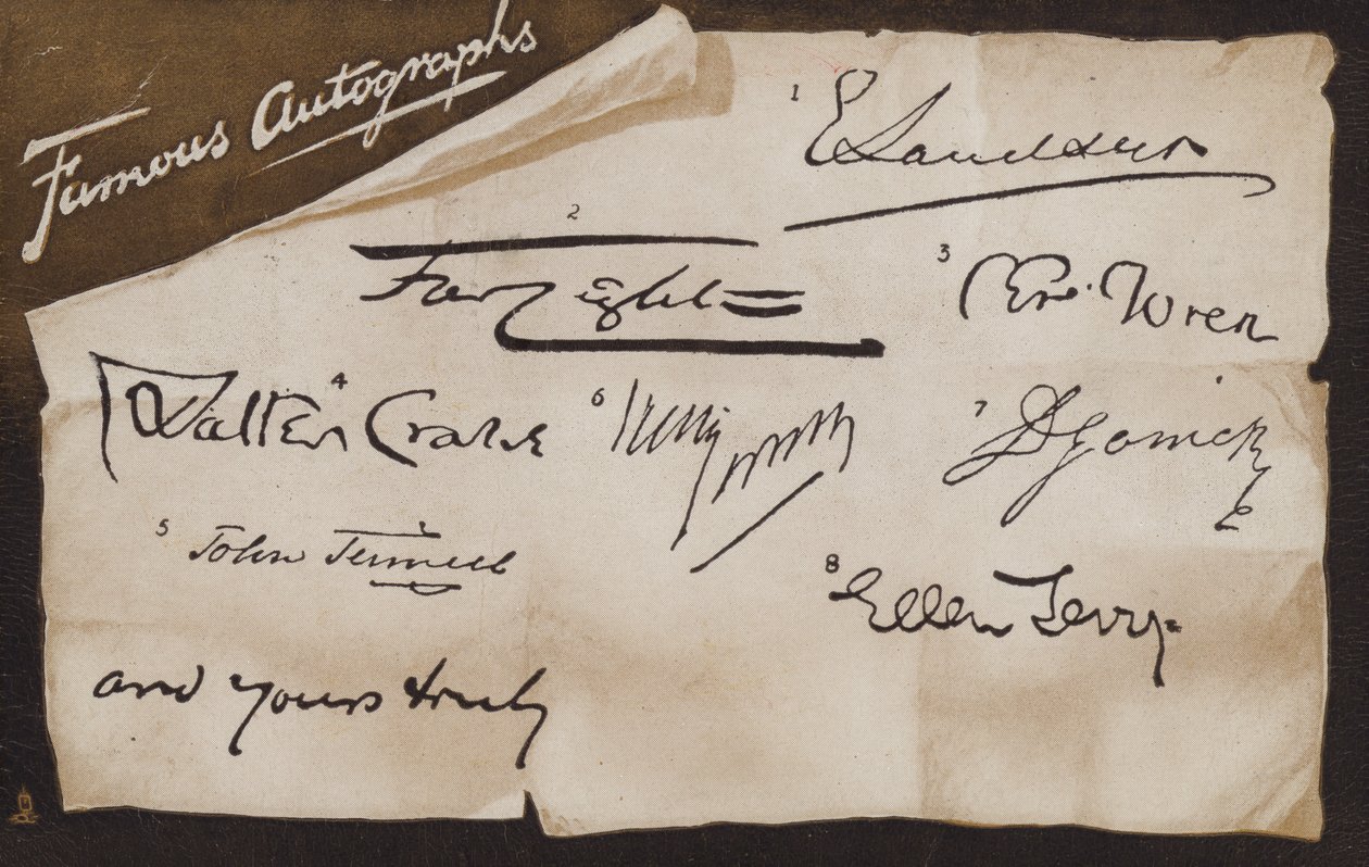 Híres autogramok és az Öné (litográfia) alkotó: English School