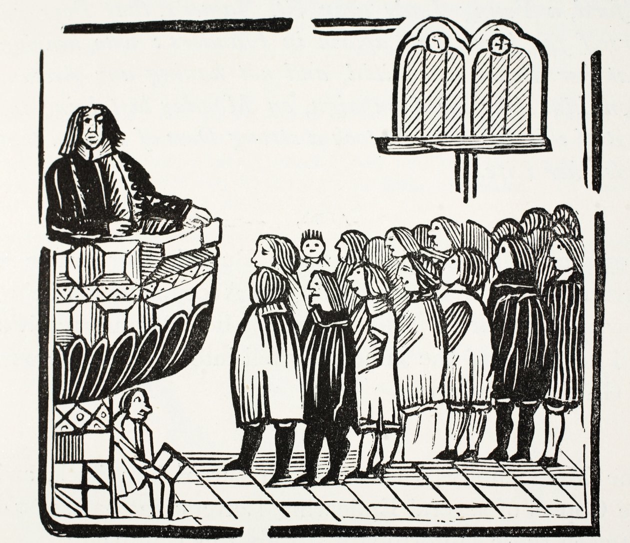 Távolabb, és szörnyűbb figyelmeztetések Istentől, illusztráció a Chap-books of the Eightenth Century-ből, John Ashton, pub. 1882 alkotó: English School