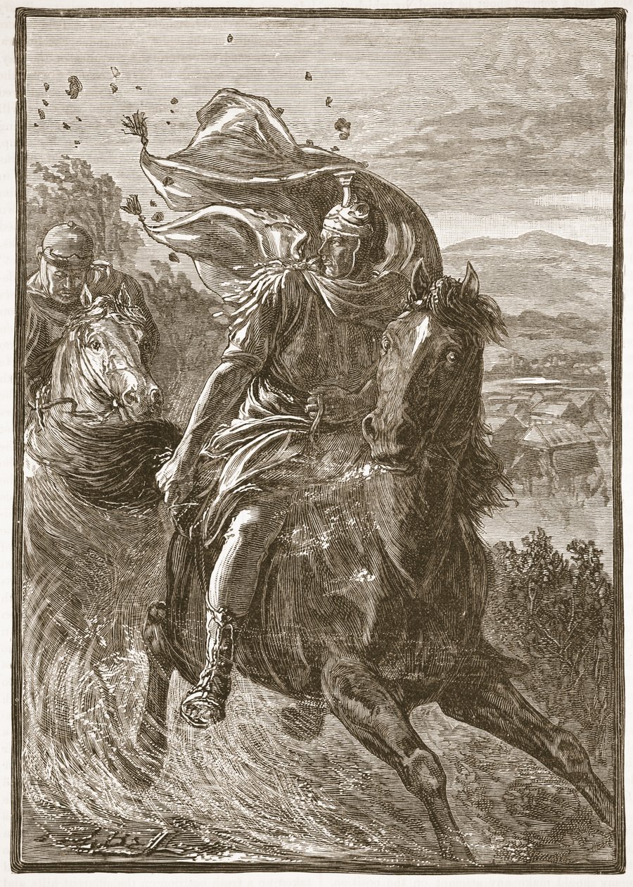 Pompeius repülése a pharsalia csatamezőről alkotó: English School