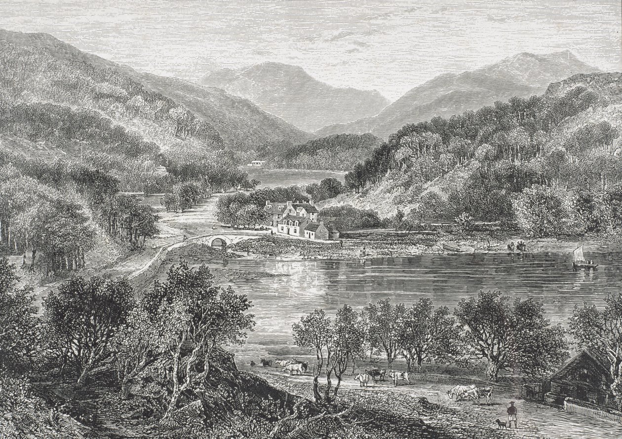Flowerdale, Gairloch, 1880 körül, a "Scottish Pictures"-ből, a Religious Tract Society kiadásában, 1886 (metszet) alkotó: English School