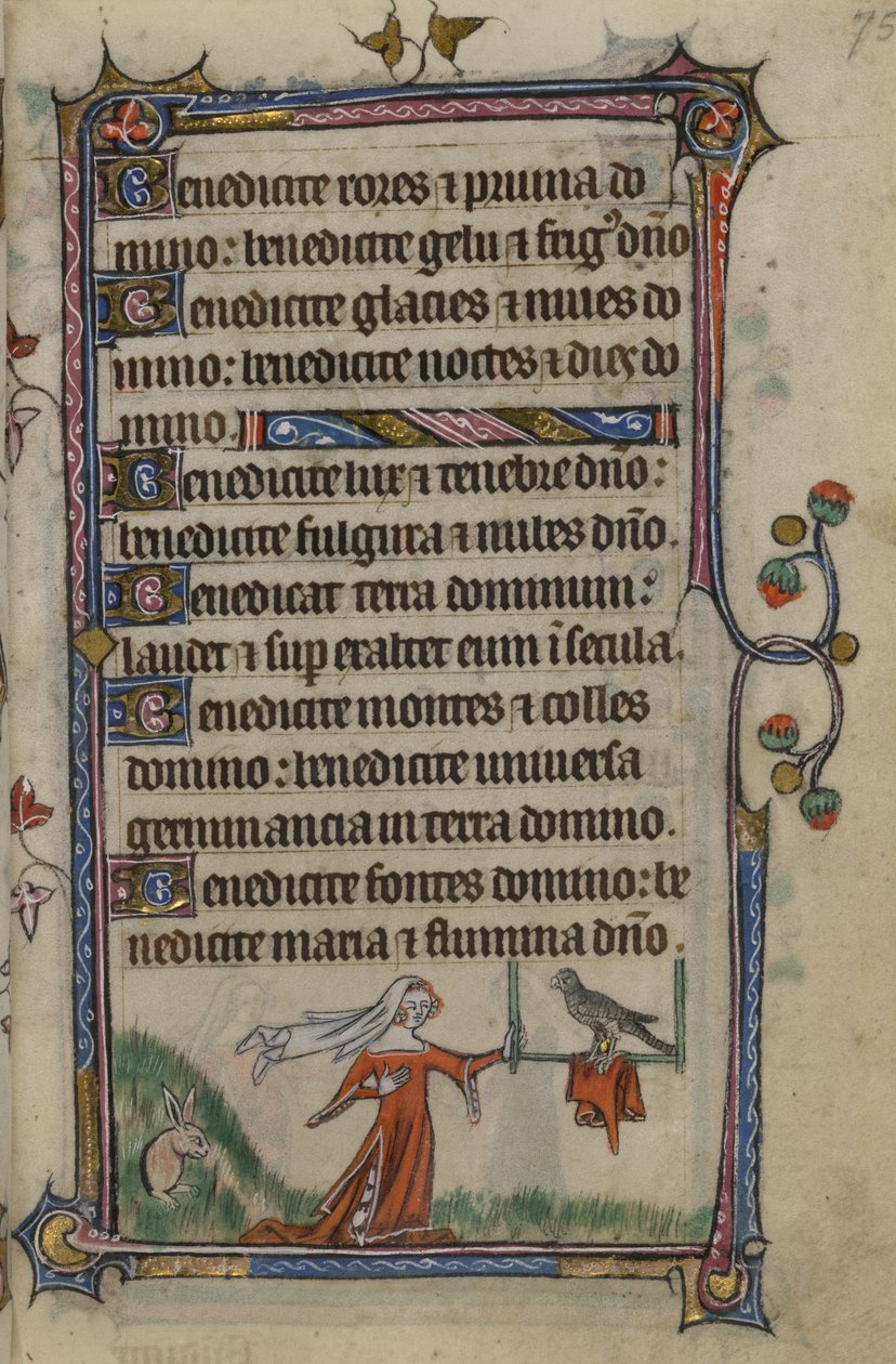 Folio 75 Illusztráció a „Taymouth Hours”-ból (vellum) alkotó: English School