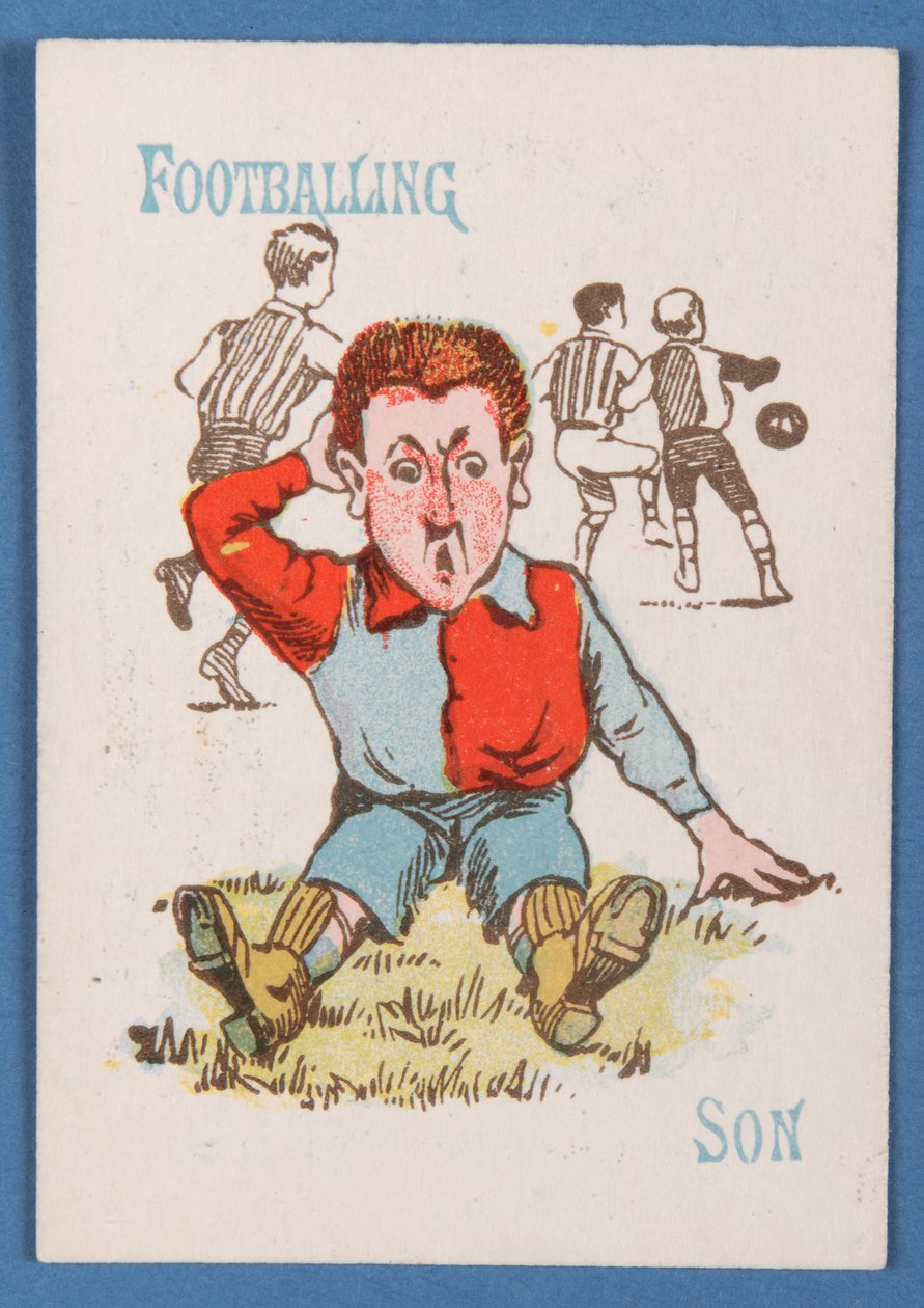 Footballing Son, a Happy Families kártyajátékból, 1890-1900 körül alkotó: English School