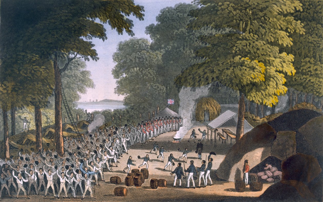 Fort Maxwell, 1820 (színes akvatinta) alkotó: English School