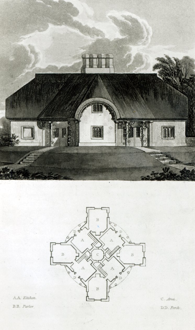 Négy házikó, 1818 alkotó: English School