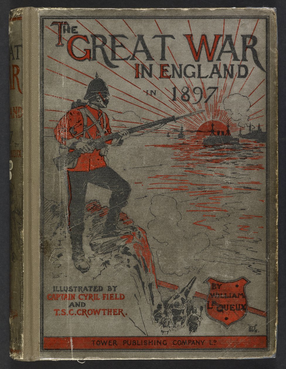 William Le Queux "A Nagy Háború Angliában 1897-ben" című könyvének címlapja alkotó: English School