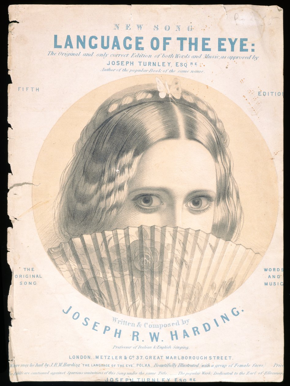 A The Language of the Eye kottalapjának elülső borítója, szerző: Joseph R. W. Harding alkotó: English School