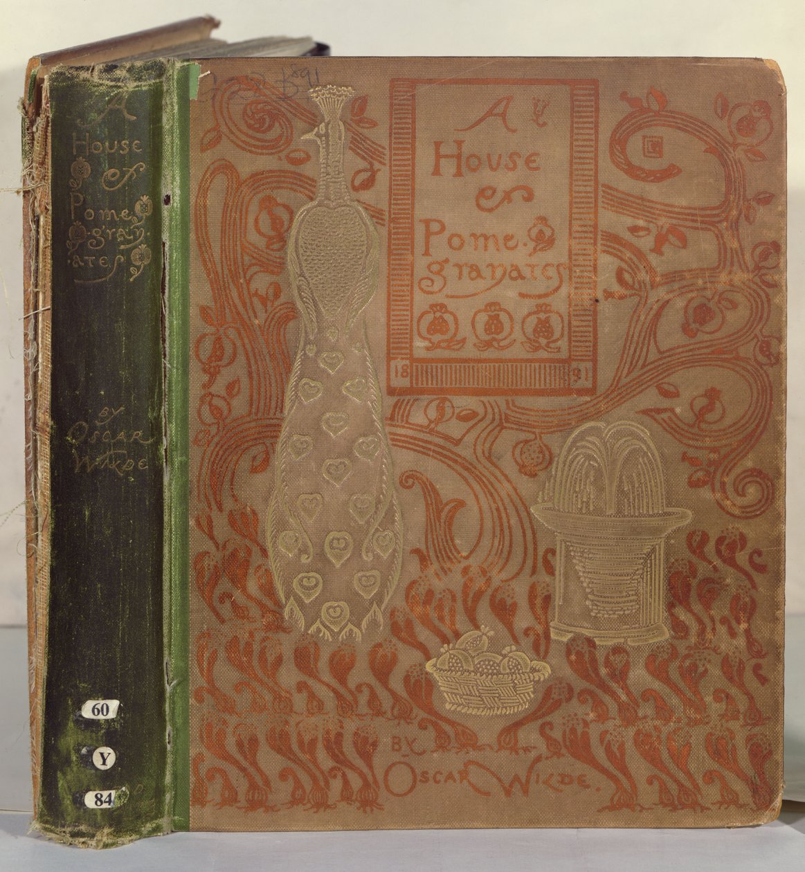 Oscar Wilde Gránátalmaházának első borítója (nyomtatott textil) alkotó: English School