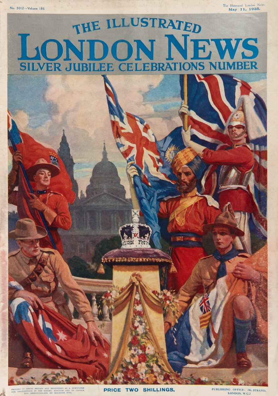 A The Illustrated London News címlapja, ezüst jubileumi száma alkotó: English School