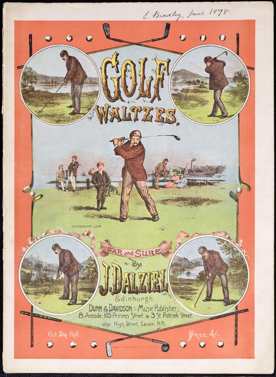J. Dalziel Golf Waltzes kottájának első borítója alkotó: English School