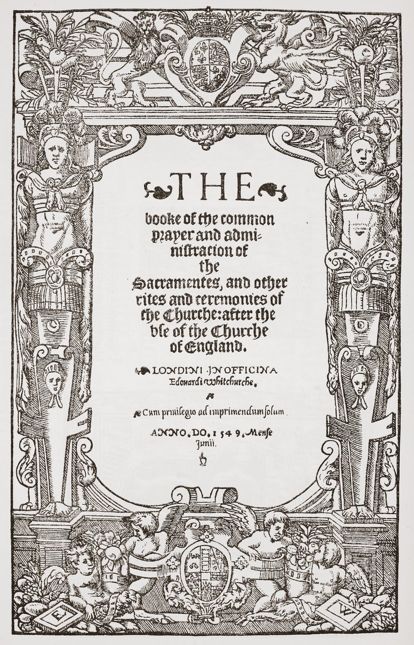 Frontispiece, The Book of Common Prayer, 1549 alkotó: English School
