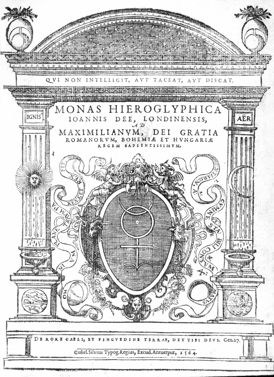 John Dee Monas Hieroglyphica előképe, 1564-ben (nyomtatott) alkotó: English School