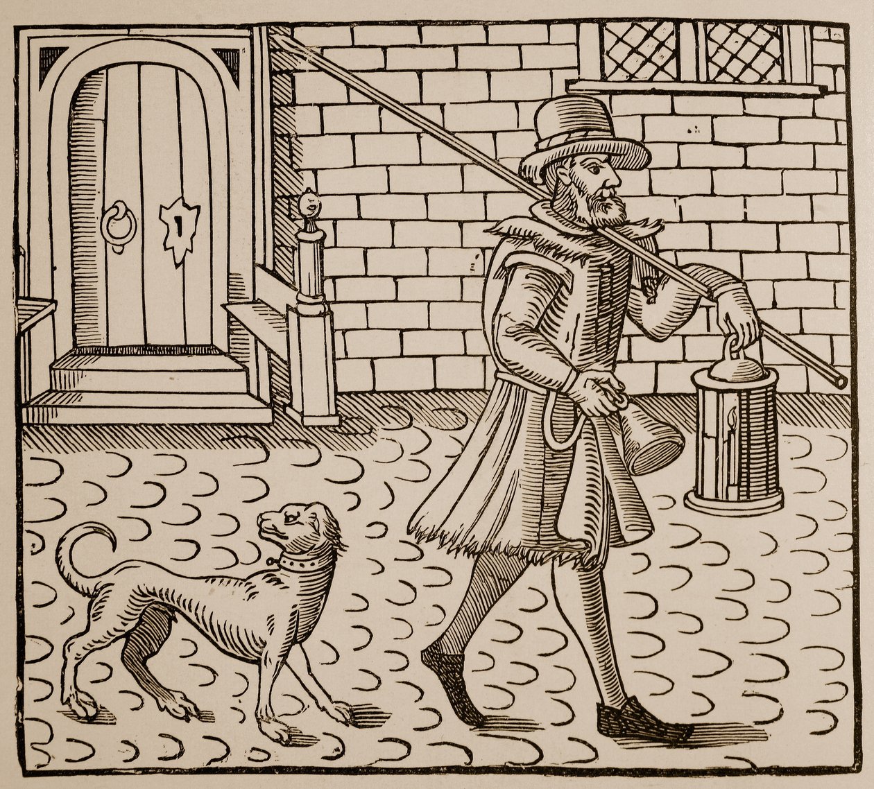 Thomas Dekker (1572-1632) előlapja a The Bellman of Londonból, 1616 (szépia fotó) alkotó: English School