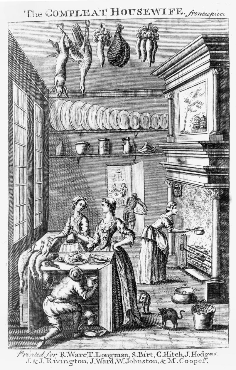 A "The Compleat Housewife" előlapja alkotó: English School