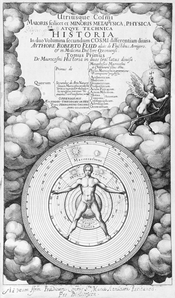 Robert Fludd (1574-1637) Utriusque Cosmi Historia első kötete, I. kötet, Oppenheim 1617. alkotó: English School