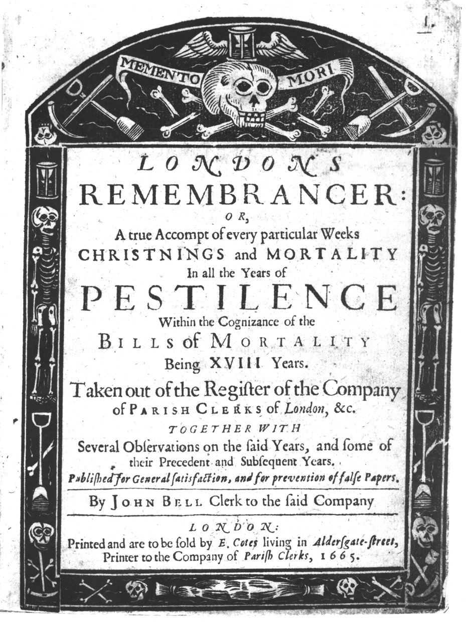 John Bell: Londons Remembrancer frontispiece, 1665 alkotó: English School
