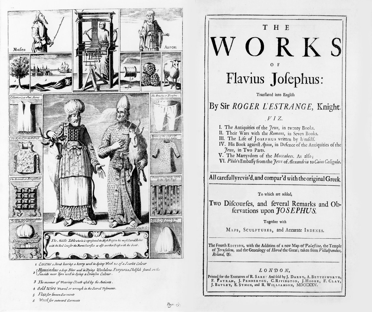 Előlap Flavius Josephus műveihez, 1725 alkotó: English School