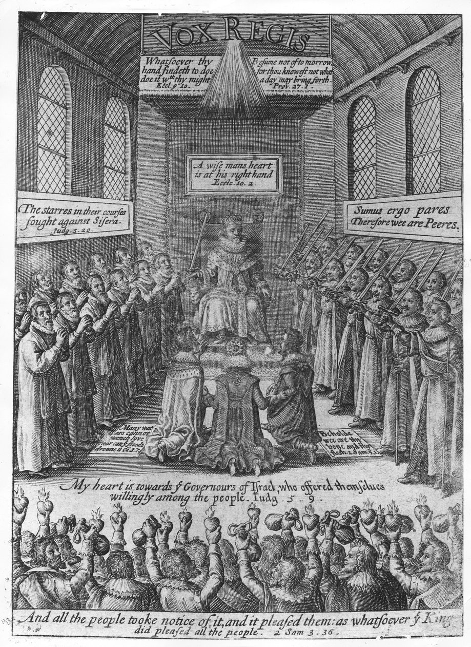 Thomas Scott „Vox Regis” címlapja, 1624 körül (metszet) alkotó: English School
