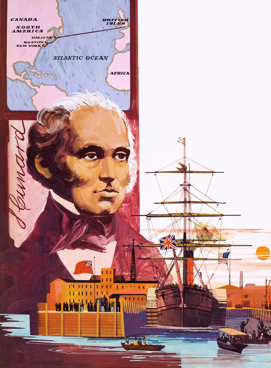 Teljes gőzzel előre, az atlanti személyhajó úttörője, Samuel Cunard alkotó: English School