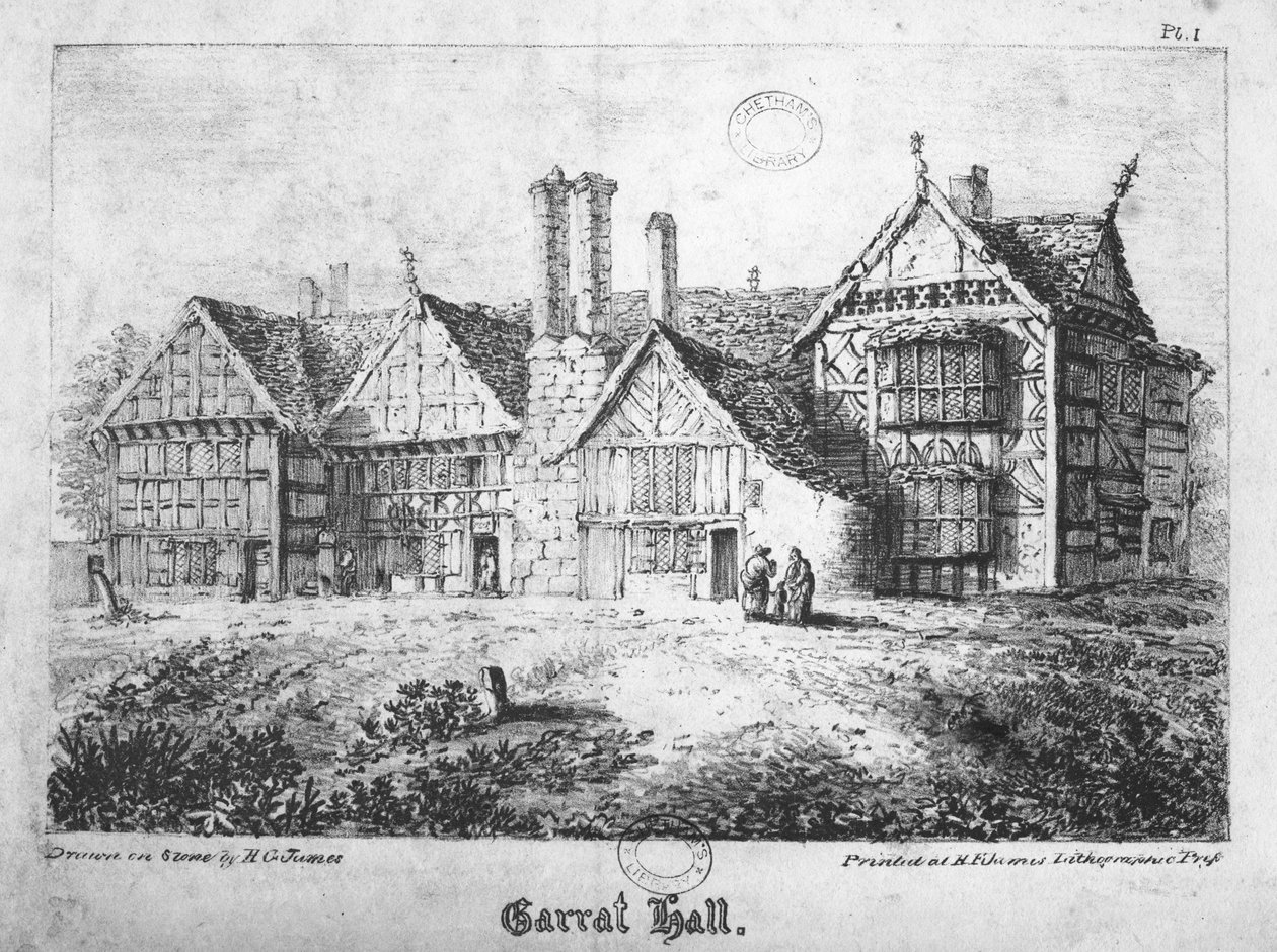Garrat Hall, Manchester, metszett H. G. James, 18. század vége alkotó: English School