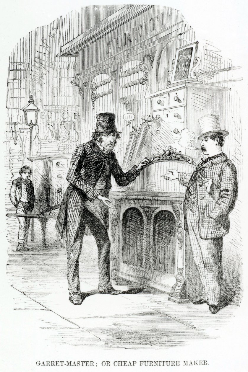Garret-Master, avagy olcsó bútorgyártó, 1840 körül alkotó: English School