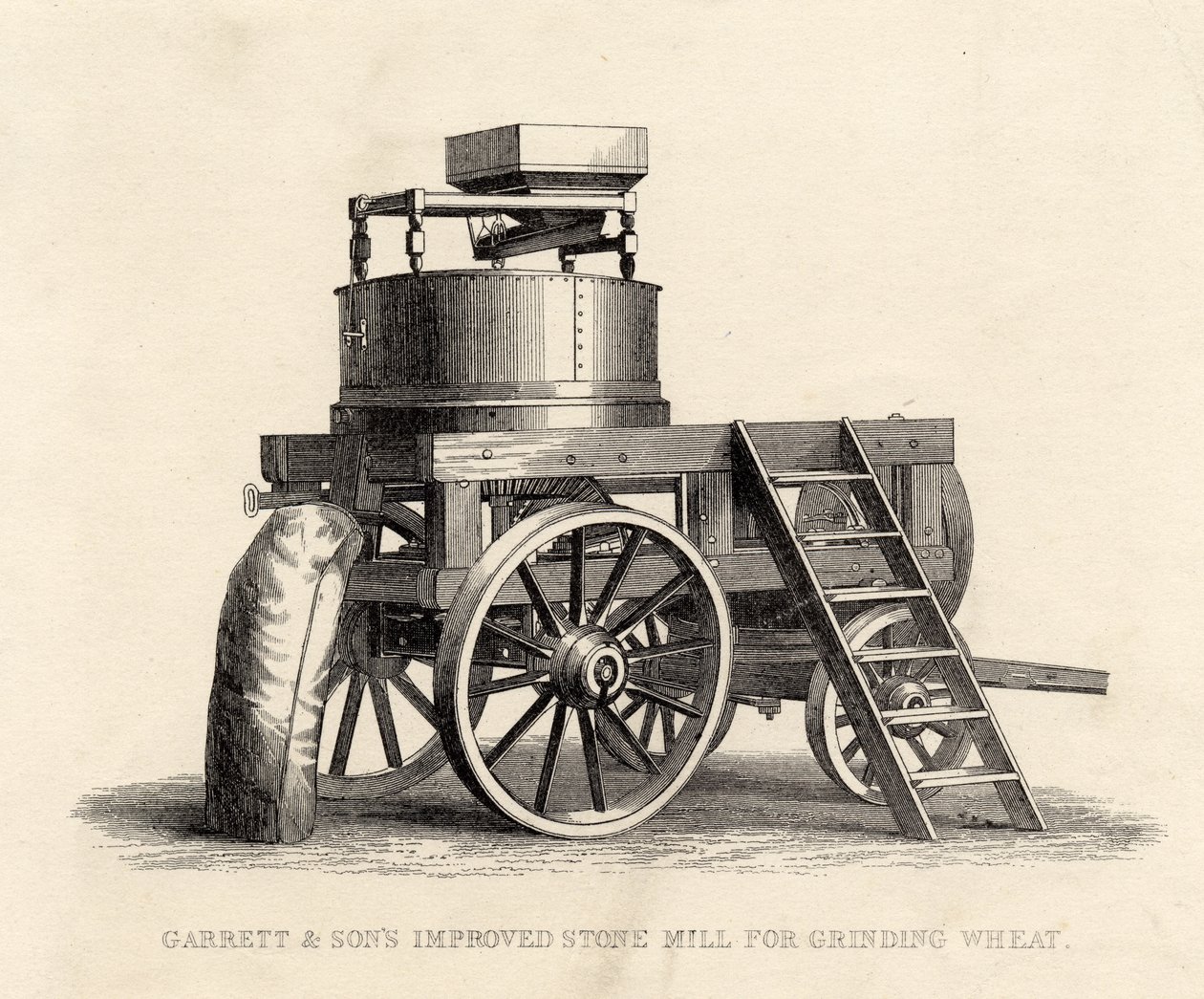 Garrett and Sons javított kőmalmot készített búza őrlésére alkotó: English School