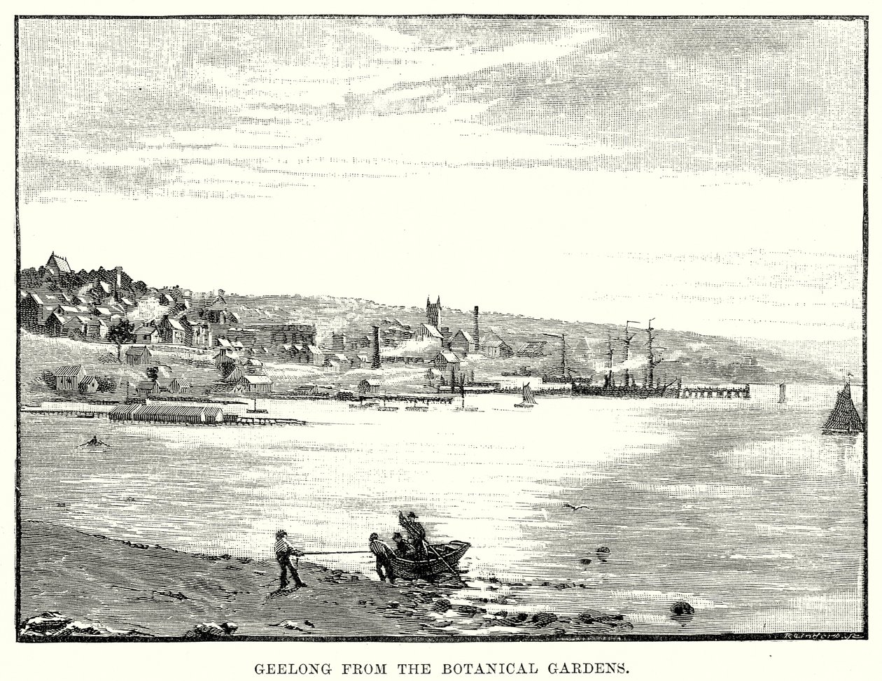 Geelong a botanikus kertből (metszet) alkotó: English School