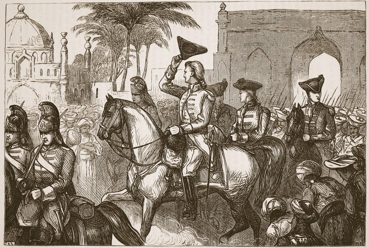 Goddard tábornok belép Suratba, illusztráció a Cassells Illustrated History of India-ból, James Grant, pub. 1879 alkotó: English School