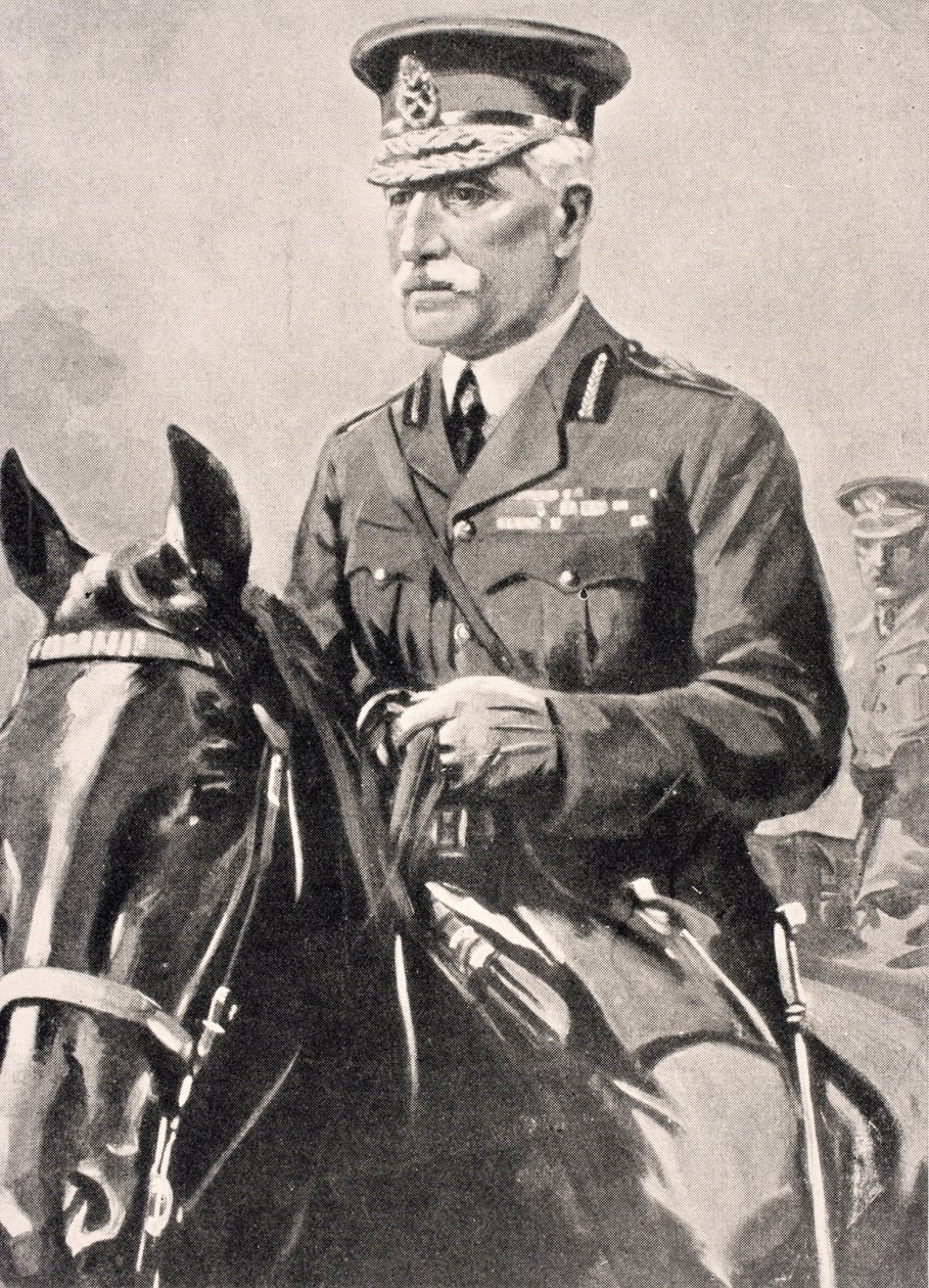 Sir Horace Lockwood Smith-Dorrien tábornok, az 1916-ban Londonban megjelent „The War Illustrated Album deLuxe”-ból alkotó: English School