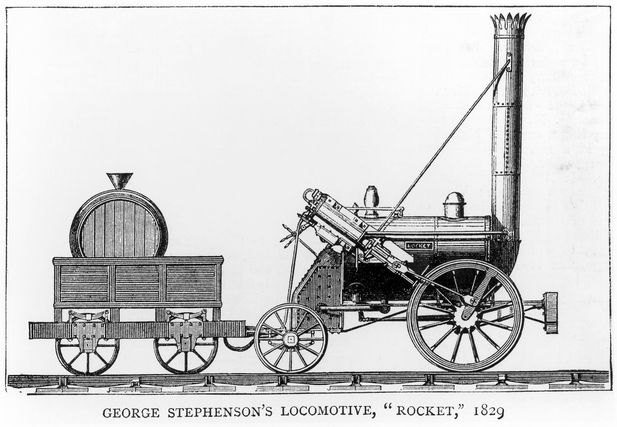 George Stephensons mozdony, rakéta, 1829 alkotó: English School