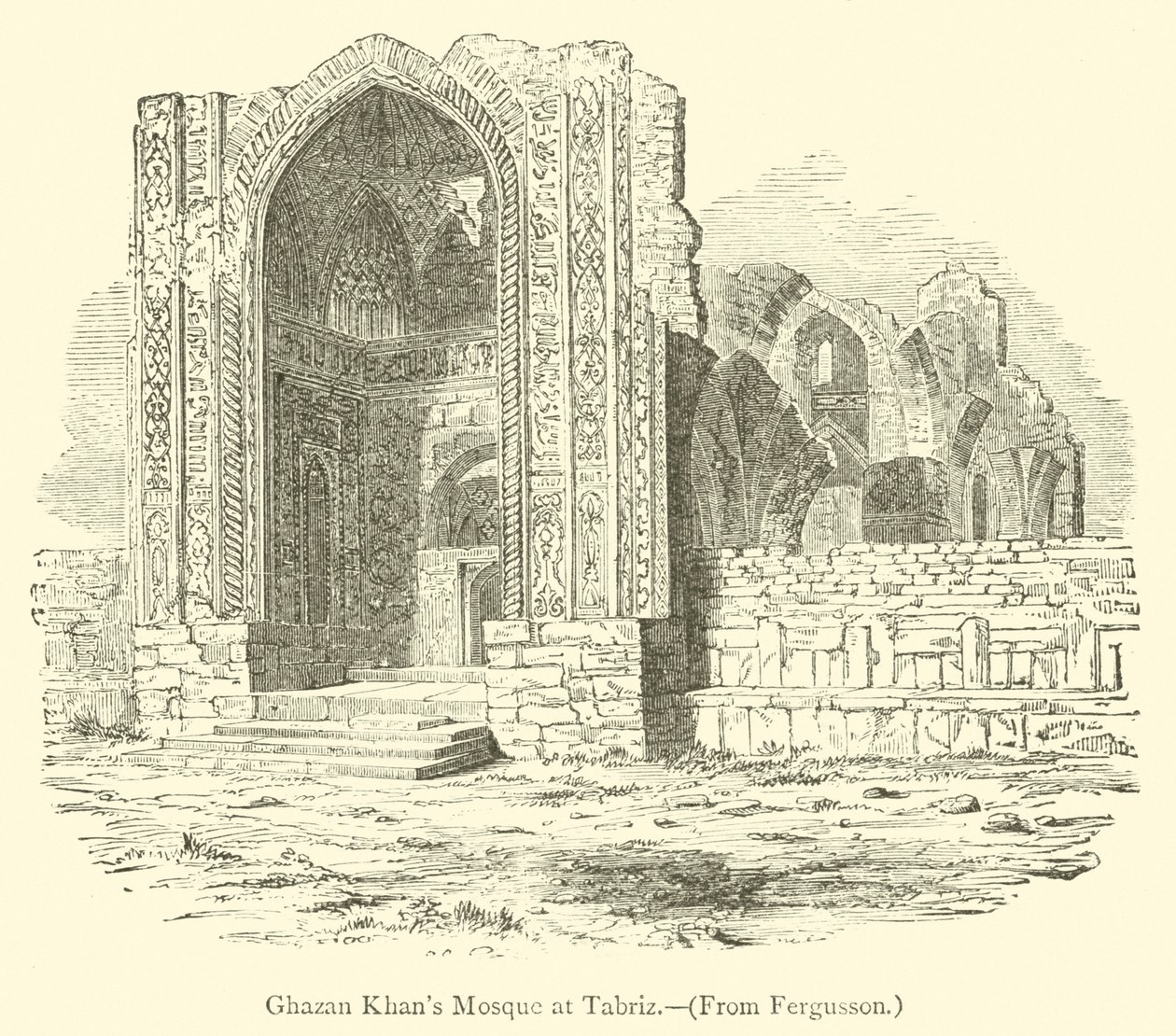 Ghazan kán mecsete Tabrizban (metszet) alkotó: English School