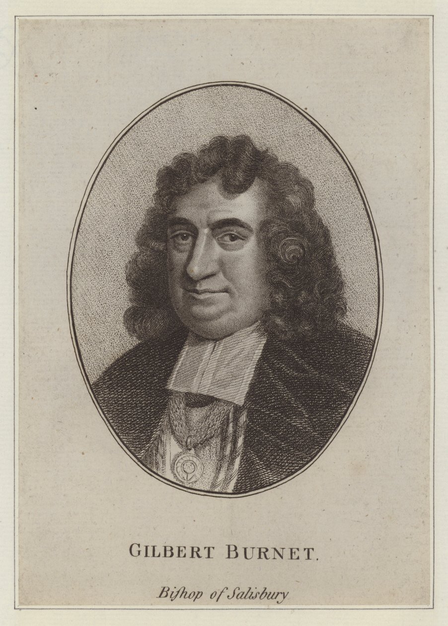 Gilbert Burnet, Salisbury püspöke, író és történész (metszet) alkotó: English School