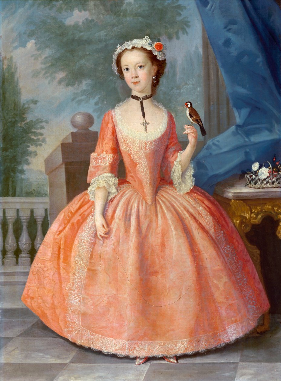 Rózsaszín lány, 1740-es évek alkotó: English School