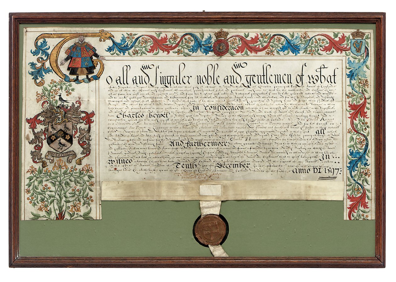 Fegyver adományozása Charles Hewittnek, 1597 alkotó: English School