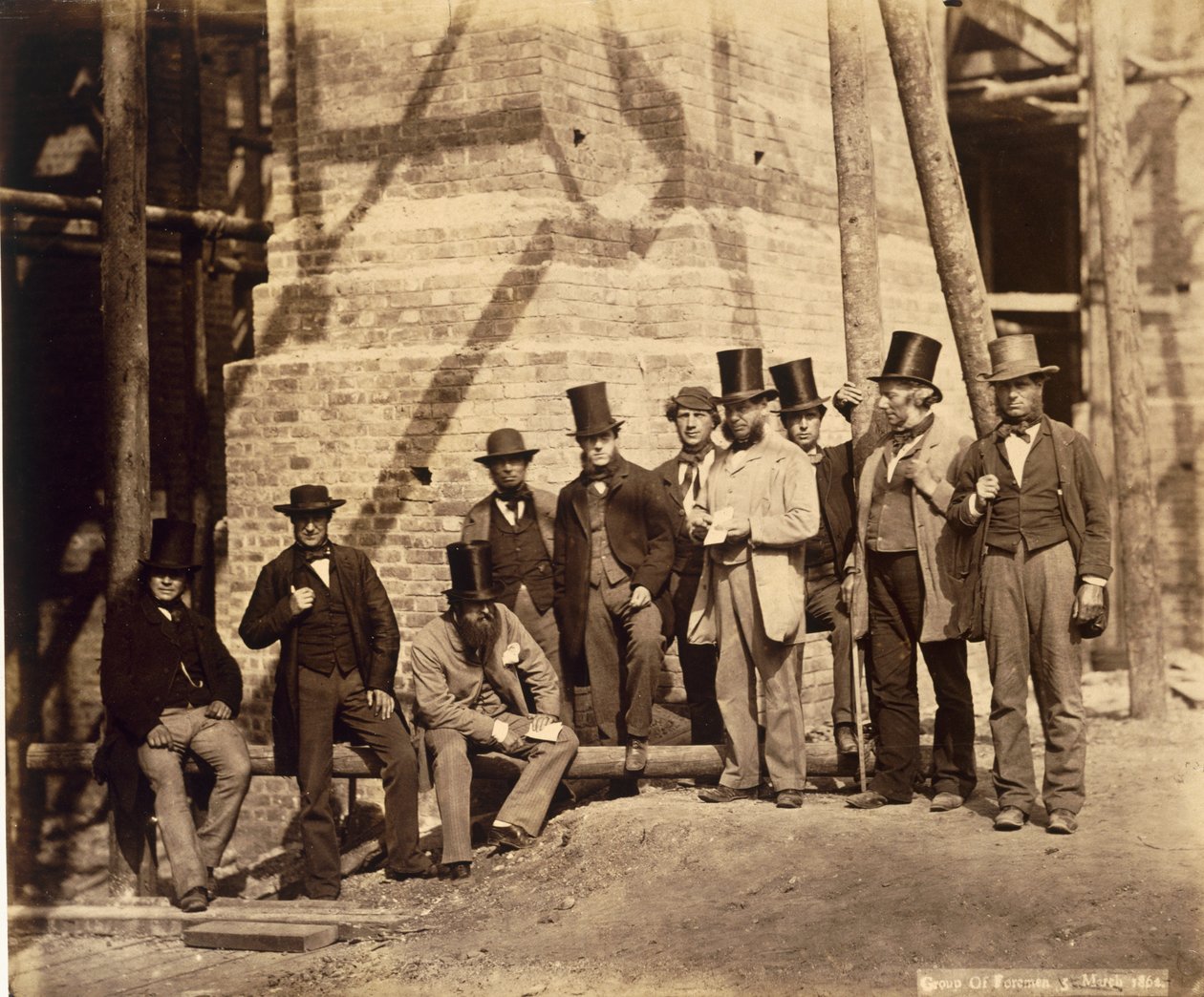 Munkavezetők csoportja, 1862 alkotó: English School