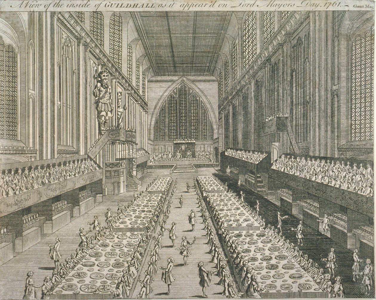 Guildhall, Gentlemans Magazine, 1761 alkotó: English School
