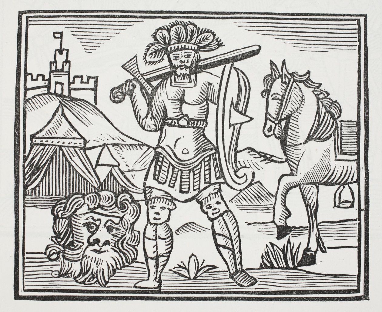 Srác, aki megölte Armarantot, illusztráció a Chap-books of the Eighteenth Century-ből, John Ashton, pub. 1882 alkotó: English School
