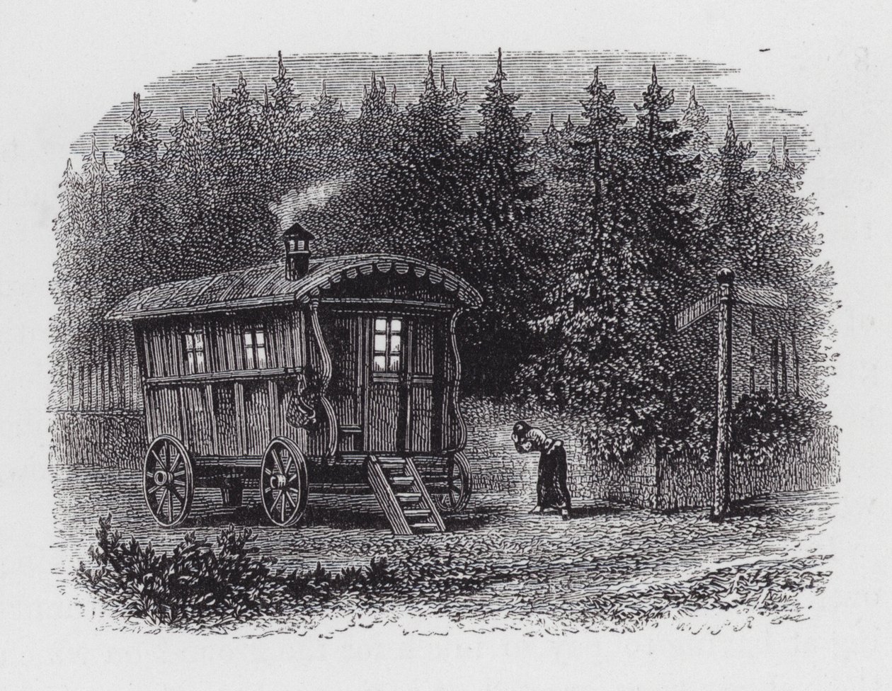Cigánykaraván (metszet) alkotó: English School