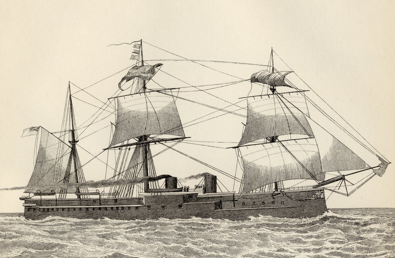 HMS Alexandra, a „The National Encyclopaedia”-ból, William Mackenzie, London, 19. század vége alkotó: English School