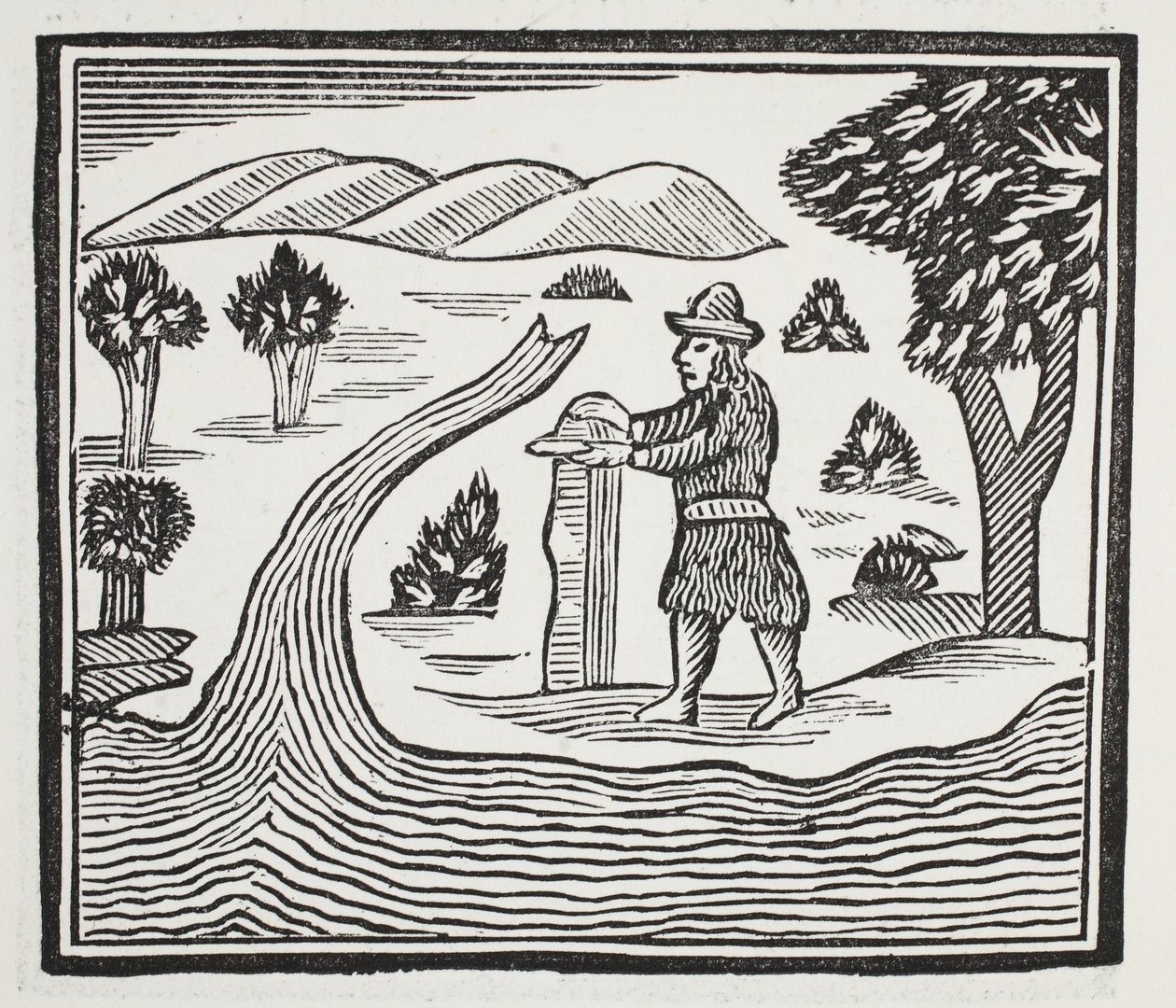 Nyilvántartást vezet az időről és az eseményekről, illusztrációja a Chap-books of the Eightenth Century, John Ashton, pub. 1882 alkotó: English School
