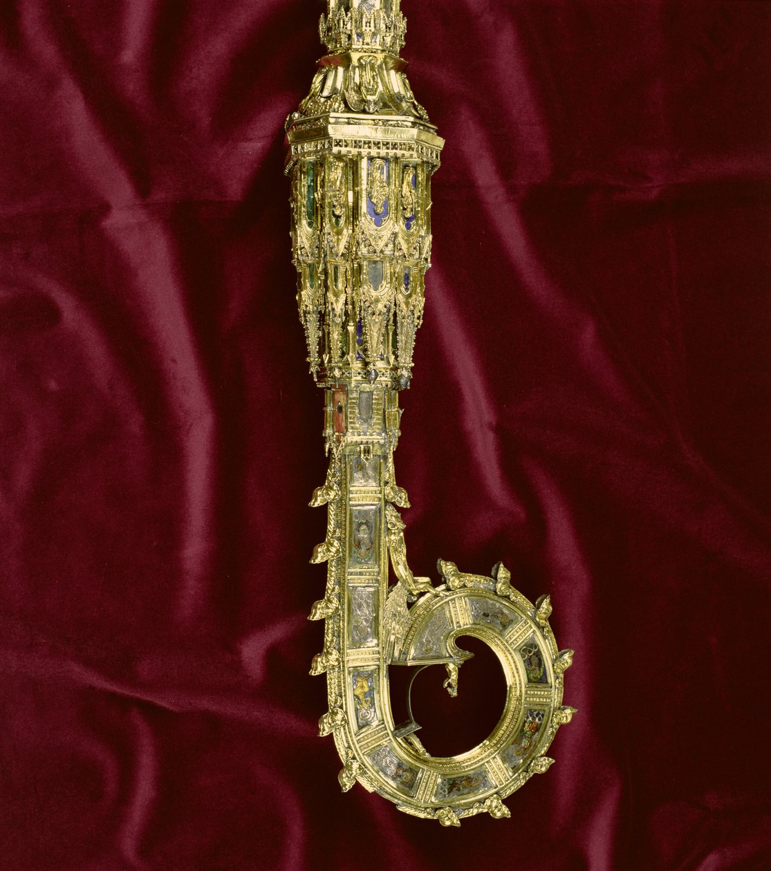 Wykehami Vilmos (kb. 1320-1404) crozier-jének feje és hajléka: Pál oldala (ezüst aranyozott) (részlet) (lásd: 205100-32) alkotó: English School