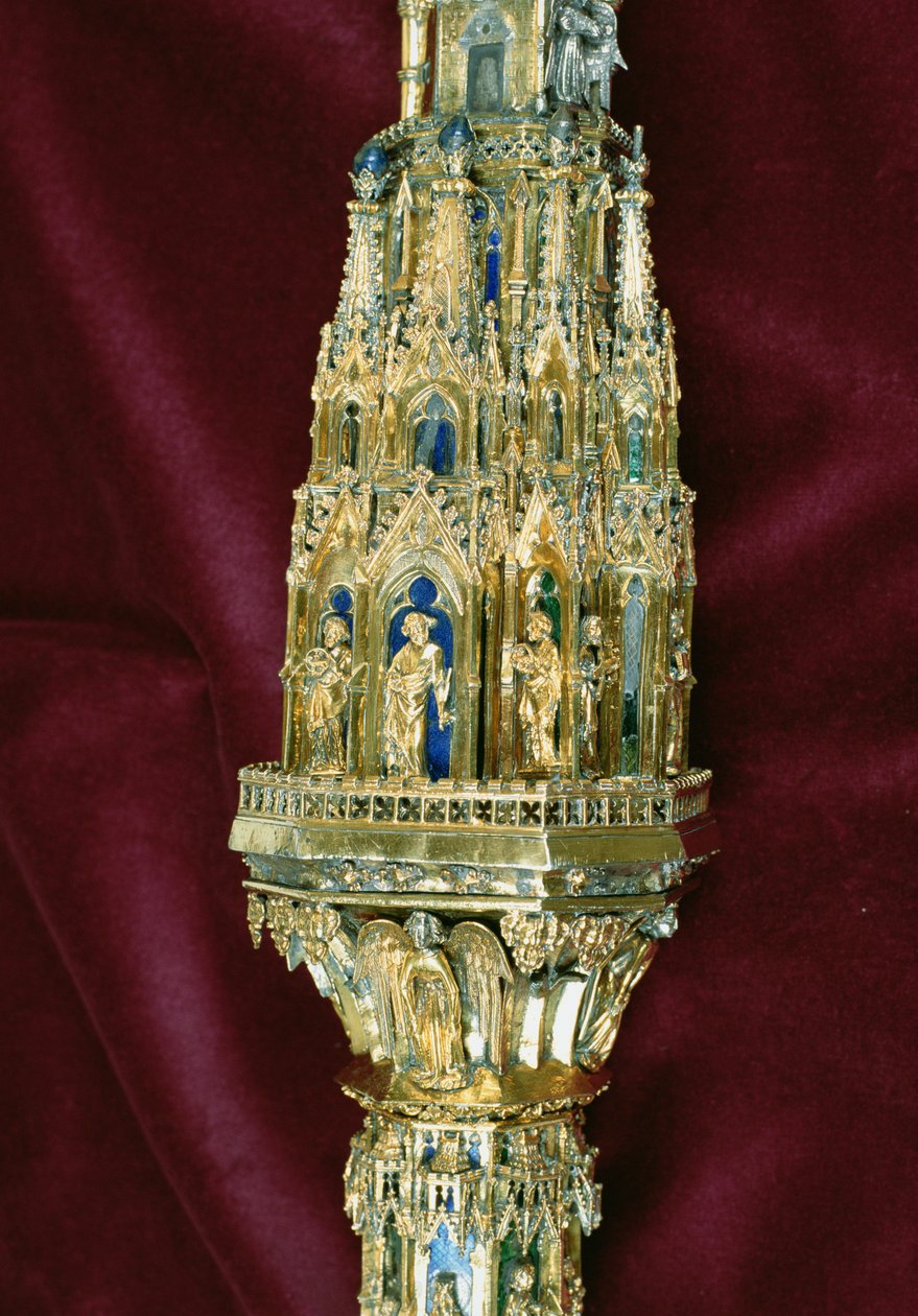 Wykehami Vilmos (1320-1404 körül) crozier feje: Péter oldala (ezüst aranyozott) (részlet) (lásd: 205101-205132) alkotó: English School