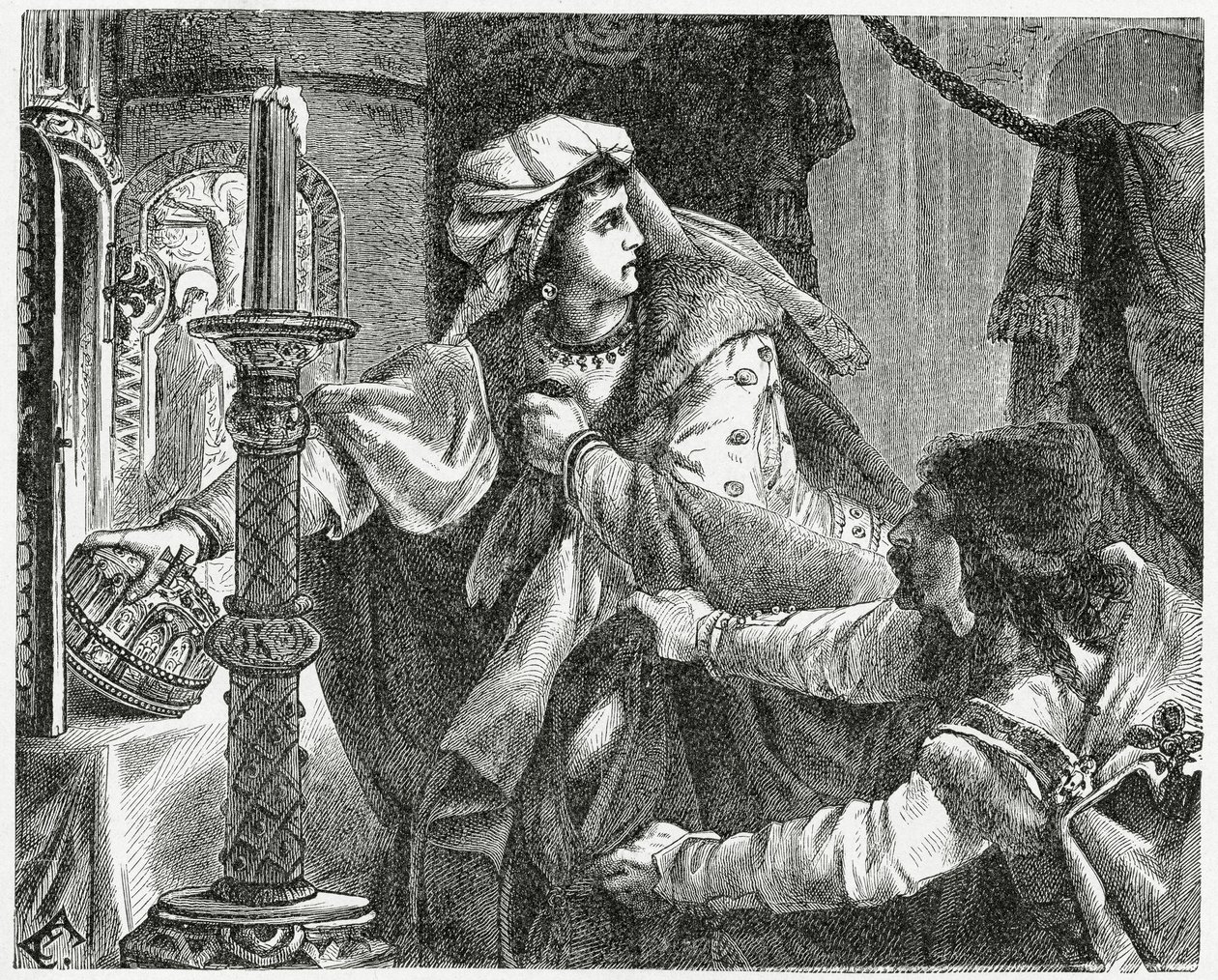 Helene Kottanerin ellopja Szent István koronáját 1440-ben, 1882-ben alkotó: English School