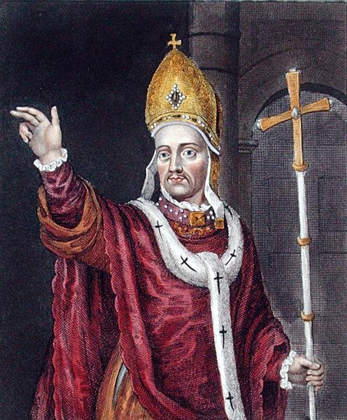 Henry Chichely (kb. 1362-1443), egy festmény után a Bodleian Galériában (színes litó) alkotó: English School