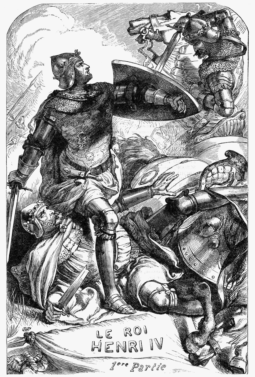 IV. Henrik (IV. Henrik) – Illusztráció a „William Shakespeare műveinek befejezésében”” 1866-ban – A kiadás illusztrációi és általános formája Cassell illusztrált Shakespeare-jéből származik, amely Londonban jelent meg. alkotó: English School