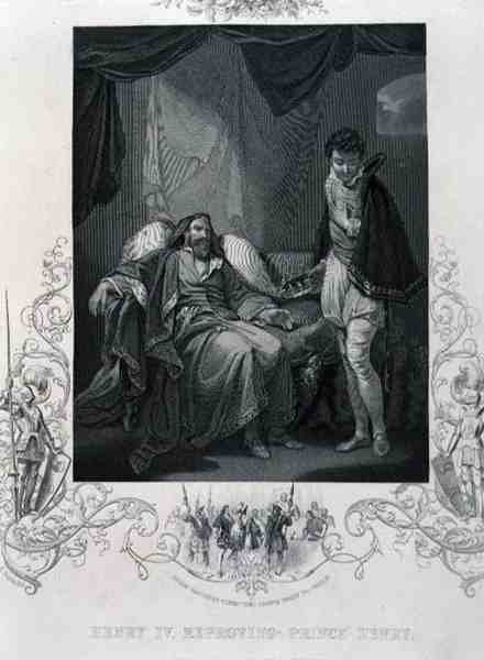 IV. Henrik Henrik herceg megrovása, William Shakespeare (1564-1616) IV. Henrikből (metszet) alkotó: English School