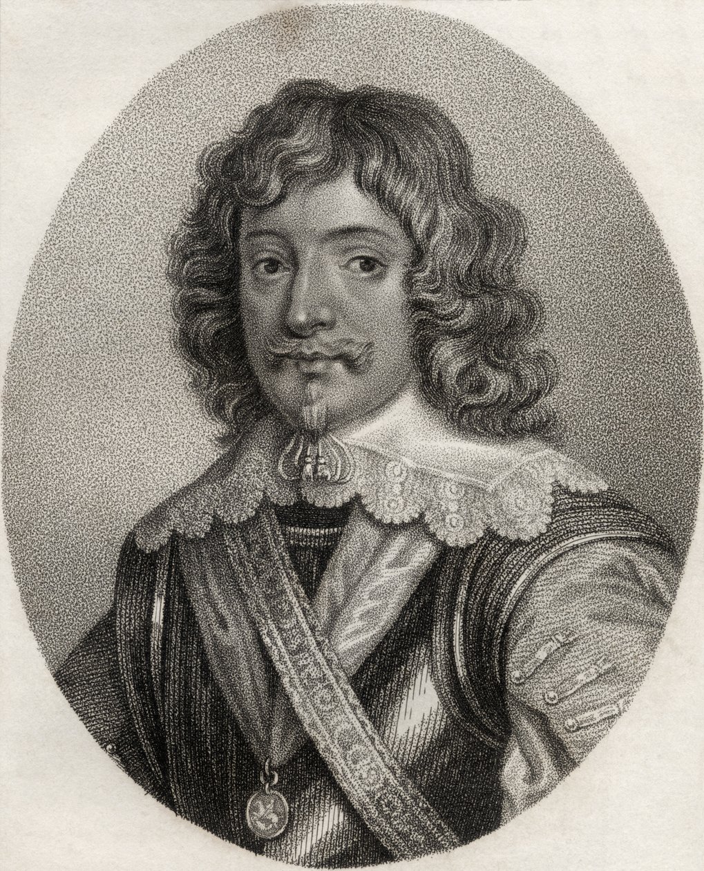Henry Rich, vésette Geremia, illusztráció a „Királyi és nemes szerzők katalógusának III. kötetéből”, 1806-ban megjelent alkotó: English School