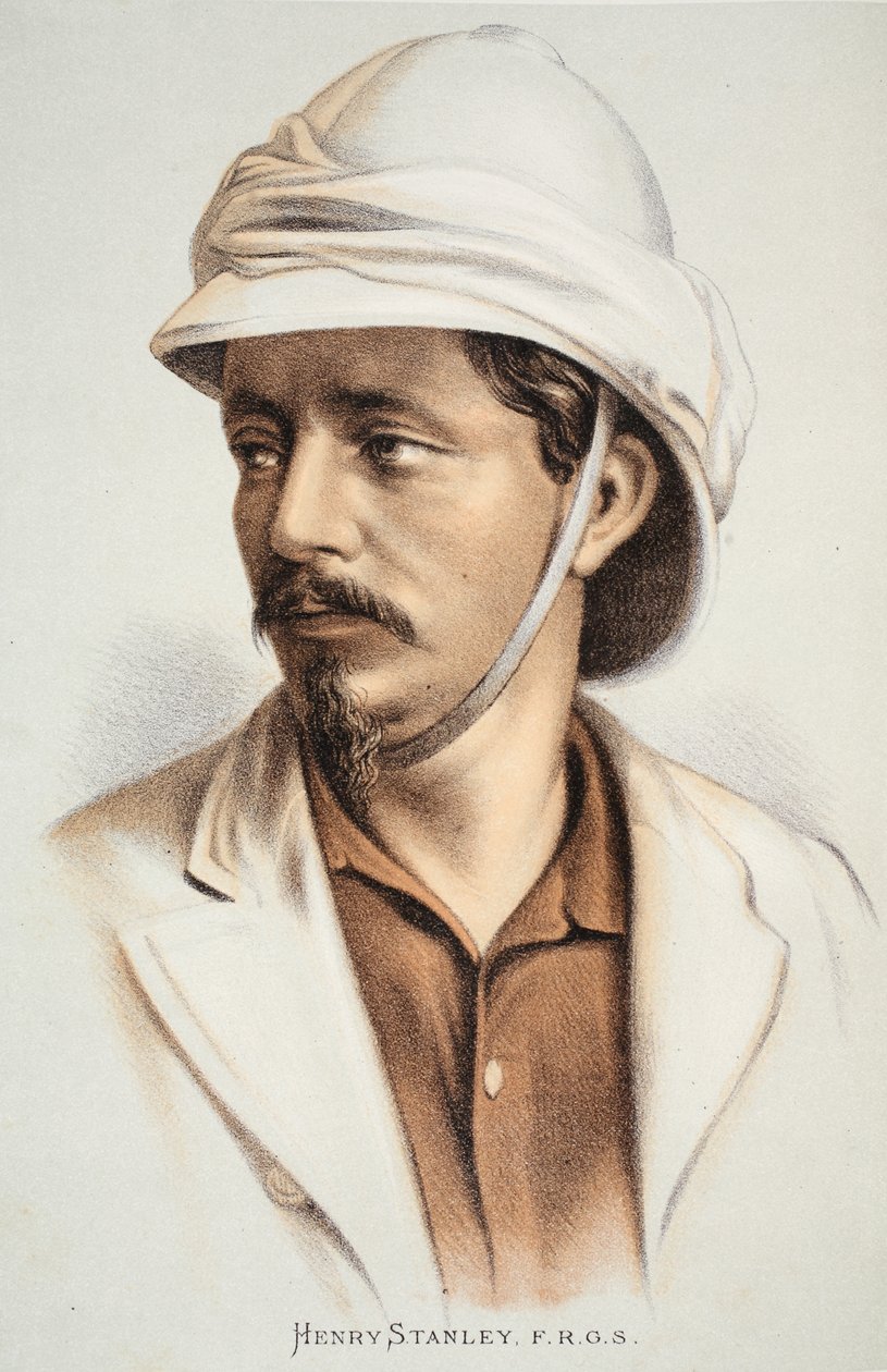 Henry Stanley FRGS, illusztráció a David Livingstone élete és felfedezései képi kiadásából, J. Ewing Richie, pub. A. Fullarton & Co., 1876 alkotó: English School