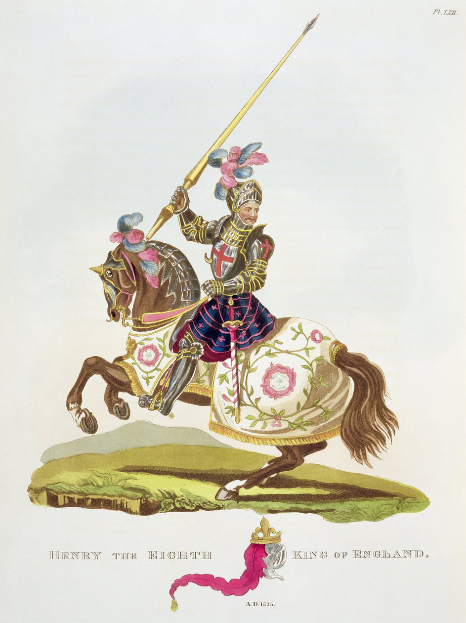Henrik, Anglia királya (1491-1547) 1525, Samuel Rush Meyrick „Ancient Armour” című művéből, 1824 alkotó: English School