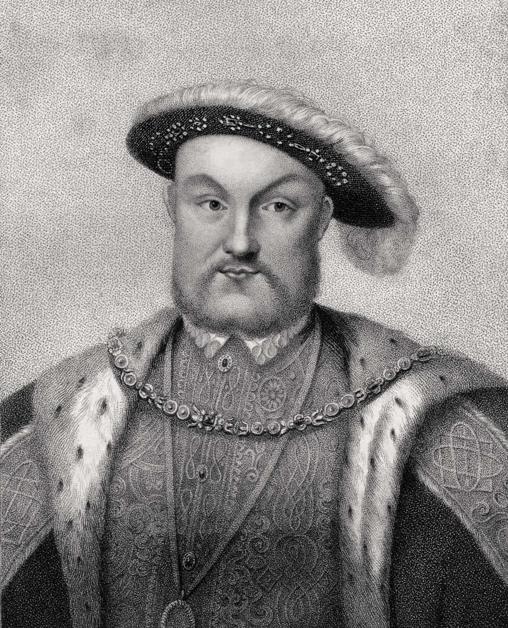 VIII. Henrik, Bocquet metszete a „Királyi és nemes szerzők katalógusából”, 1806-ban jelent meg alkotó: English School